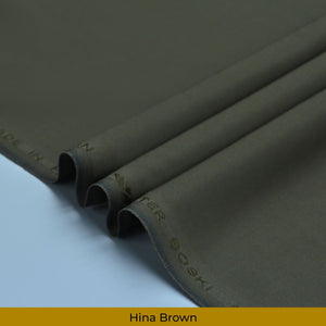 Boski Hina Brown Unstitched-Summer'22 Master Fabric Hina Brown Boski Length-4.25 Meter Width-56 Inches+