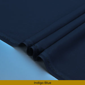 Boski Indigo Blue Unstitched-Summer'22 Master Fabric Indigo Blue Boski Length-4.25 Meter Width-56 Inches+