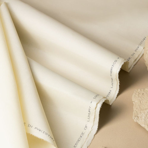 Sp-4 Vanilla Cream Unstitched-Summer'24 Master Fabric   