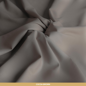 BELO Unstitched-Summer'22 Master Fabric Cocoa Brown Wash & Wear Length-4.25M Width-56 Inches+