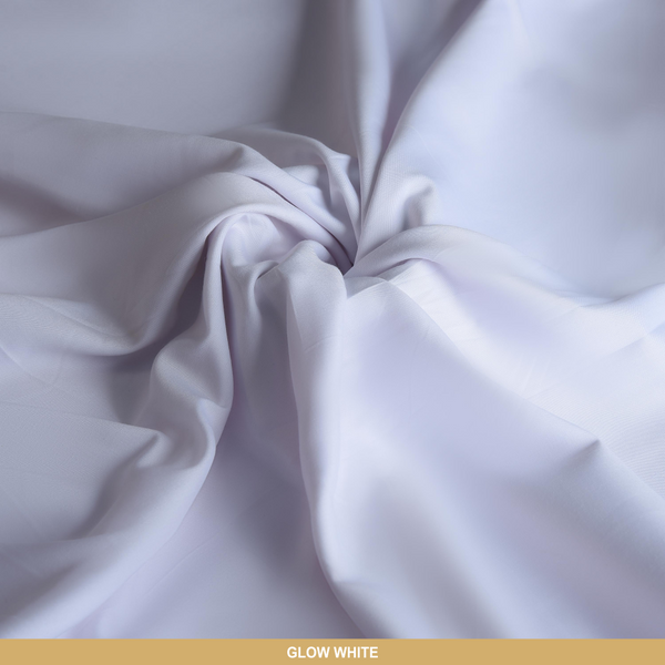 BELO Unstitched-Summer'22 Master Fabric Glow White Wash & Wear Length-4.25M Width-56 Inches+
