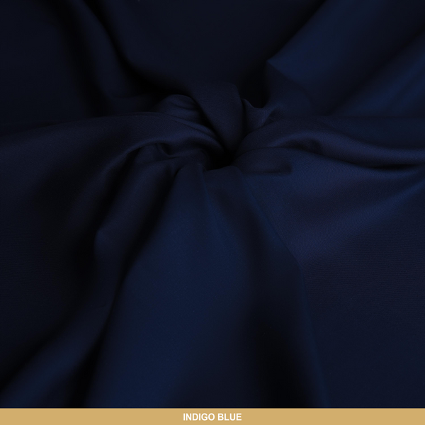 BELO Unstitched-Summer'22 Master Fabric Indigo Blue Wash & Wear Length-4.25M Width-56 Inches+