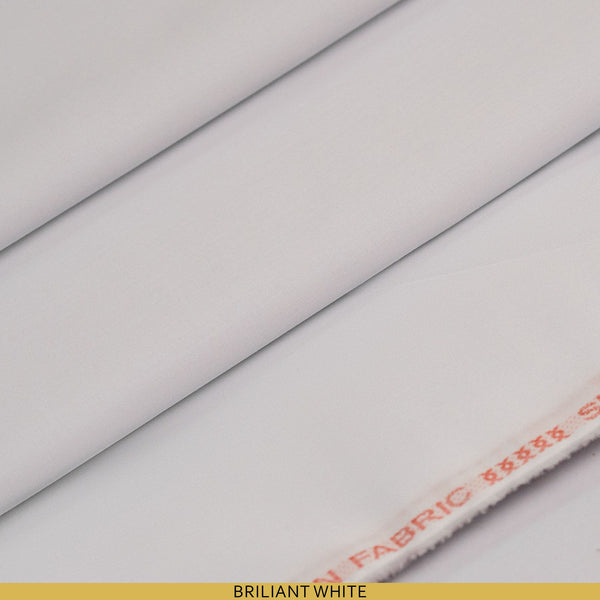 Opal Unstitched-Summer'22 Master Fabric Brilliant White 100% Pure Cotton Length-4.5M Width-55M Inches+