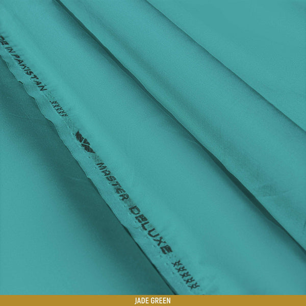 Deluxe Unstitched-Summer'22 Master Fabric Jade Green 100% Imported Cotton Length-4.5M Width-52 Inches+