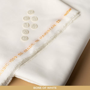 ACE CLASSIC WASH & WEAR Ace Classic Summer'26 Master Fabric Bone Offwhite Wash & Wear Length-4.25M Width-55.5 Inches