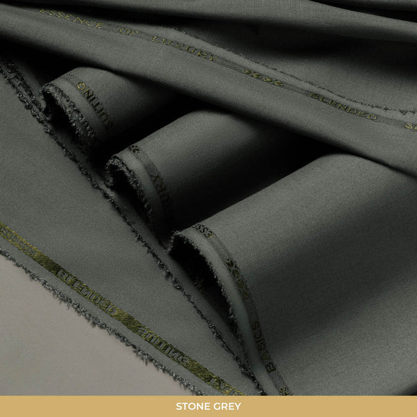 MF BASIC NUMBER 3 Winter'26 Master Fabric Stone Grey Blended Suiting Length 4.25 Meter Width-56 Inches