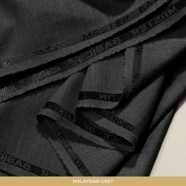 MF BASIC NUMBER 2 Winter'26 Master Fabric Malaysian Grey Blended Suiting Length 4.25 Meter Width-55 Inches