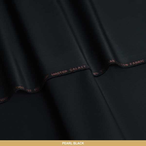 Galaxy Unstitched-Summer'22 Master Fabric Peark Black Egyptian Giza Cotton Length-4.5M Width-55 Inches+