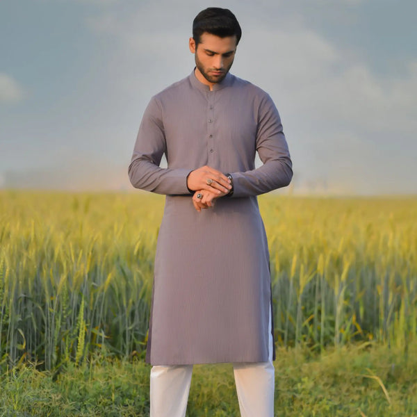 Urban Kurta Shalwar-Pearl Grey Unstitched-Summer'22 Master Fabric   