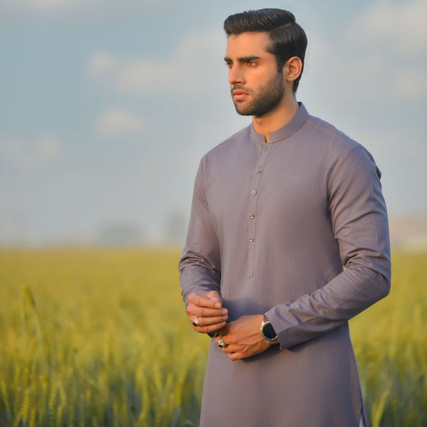 Urban Kurta Shalwar-Pearl Grey Unstitched-Summer'22 Master Fabric   