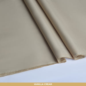 Sp-4 Vanilla Cream Unstitched-Summer'24 Master Fabric Vanilla Cream 100% COTTON LATHA Length-4.5M Width-52 Inches+