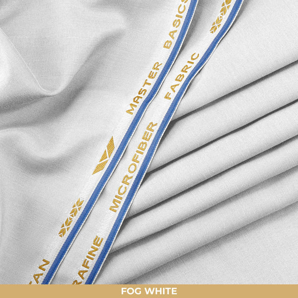 MF BASIC NUMBER 1 Winter'25 Master Fabric Fog White Wash & Wear Length 4.25 Meter Width-55.75 Inches