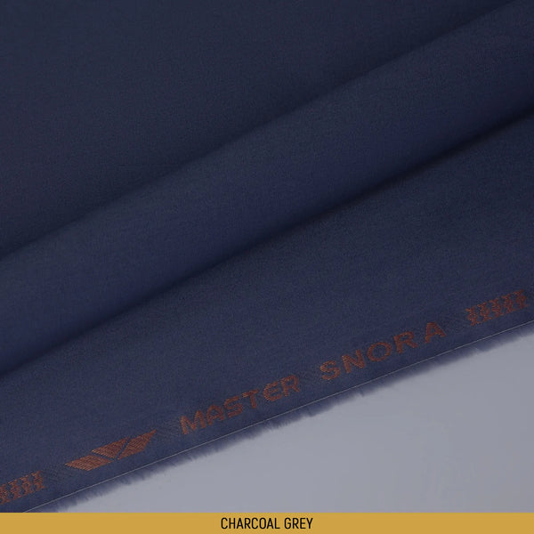 Snora Unstitched-Summer'22 Master Fabric Charcoal Grey 100% PURE COTTON Length-4.5M Width-56 Inches+