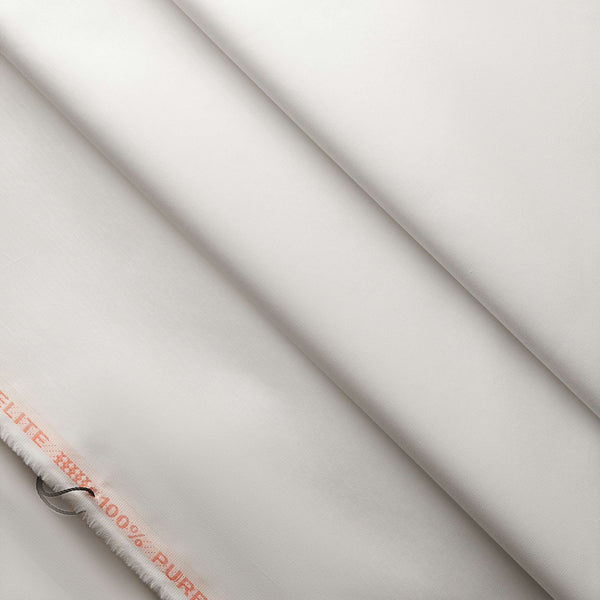 Elite Unstitched-Summer'22 Master Fabric Freench Offwhite 100% Pure Cotton Length-4.5M Width-54 Inches+