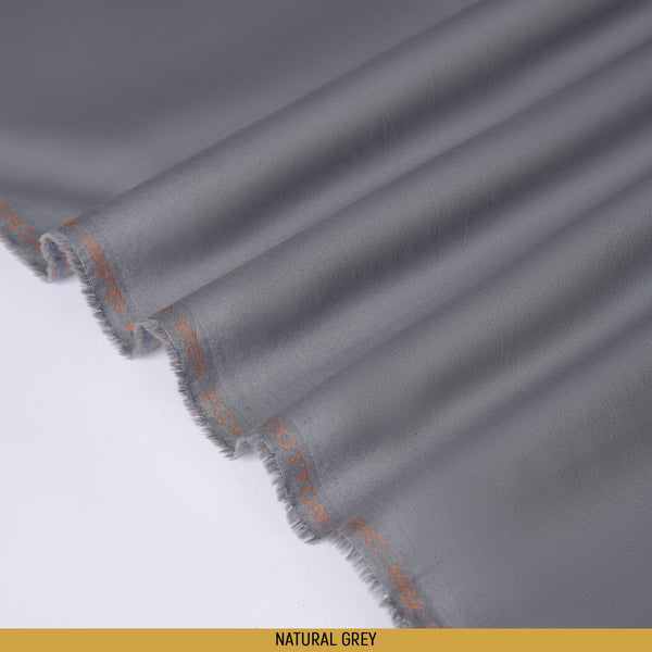 Pride Unstitched-Summer'22 Master Fabric Natural Grey 100% PURE COTTON Length-4.5M Width-53 Inches+