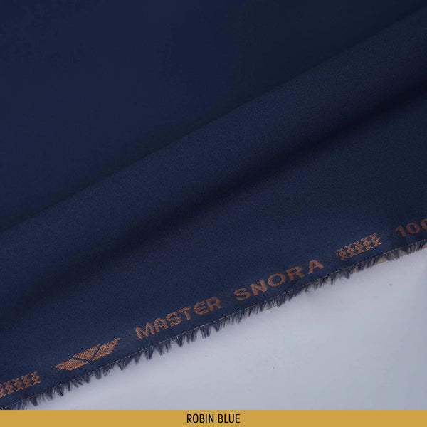 Snora Unstitched-Summer'22 Master Fabric Robin Blue 100% PURE COTTON Length-4.5M Width-56 Inches+