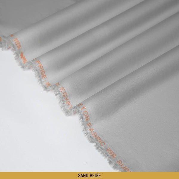 Pride Unstitched-Summer'22 Master Fabric Sand Beige 100% PURE COTTON Length-4.5M Width-53 Inches+