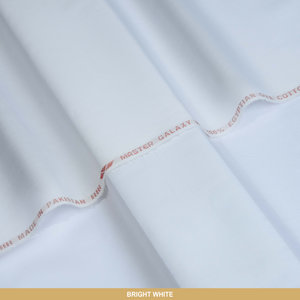 Galaxy Unstitched-Summer'22 Master Fabric Bright White Egyptian Giza Cotton Length-4.5M Width-55 Inches+