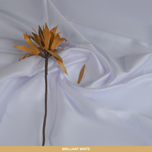 Satin Unstitched-Summer'22 Master Fabric Brilliant White Egyptian Giza Cotton Length-4.5M Width-55 Inches+