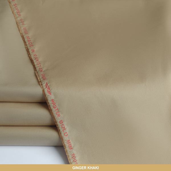 BOLD Unstitched-Summer'22 Master Fabric Ginger Khaki Latha Length-4.5M Width-55 Inches+