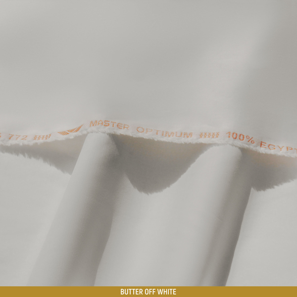 Optimum-Butter-Off-White Unstitched-Summer'22 Master Fabric Butter Offwhite Egyptian Cotton Length-4.5M Width-54 Inches+