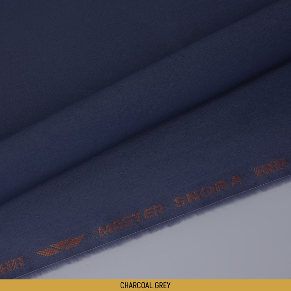 Snora Unstitched-Summer'22 Master Fabric Charcoal Grey 100% PURE COTTON Length-4.5M Width-56 Inches+