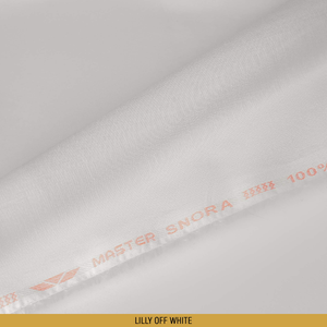Snora Unstitched-Summer'22 Master Fabric Lilly Offwhite 100% PURE COTTON Length-4.5M Width-56 Inches+