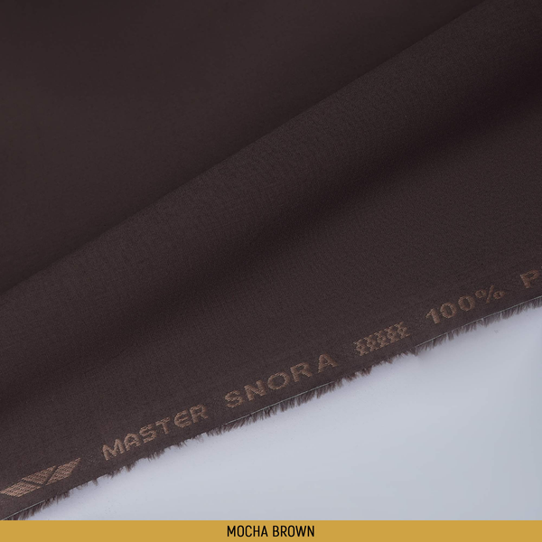 Snora Unstitched-Summer'22 Master Fabric Mocha Brown 100% PURE COTTON Length-4.5M Width-56 Inches+