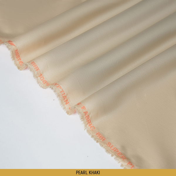 Pride Unstitched-Summer'22 Master Fabric Pearl Khaki 100% PURE COTTON Length-4.5M Width-53 Inches+