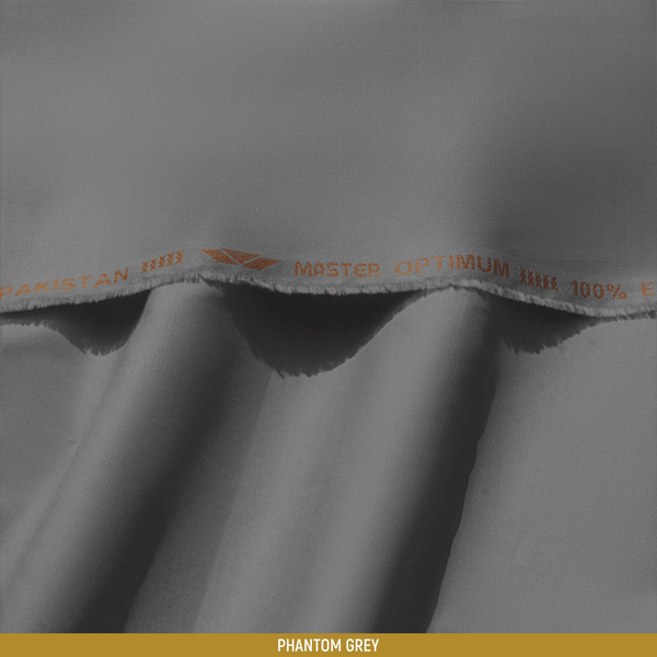 Optimum-Phantom-Grey Unstitched-Summer'22 Master Fabric Phantom Grey Egyptian Cotton Length-4.5M Width-54 Inches+
