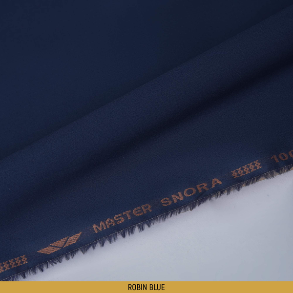 Snora Unstitched-Summer'22 Master Fabric Robin Blue 100% PURE COTTON Length-4.5M Width-56 Inches+