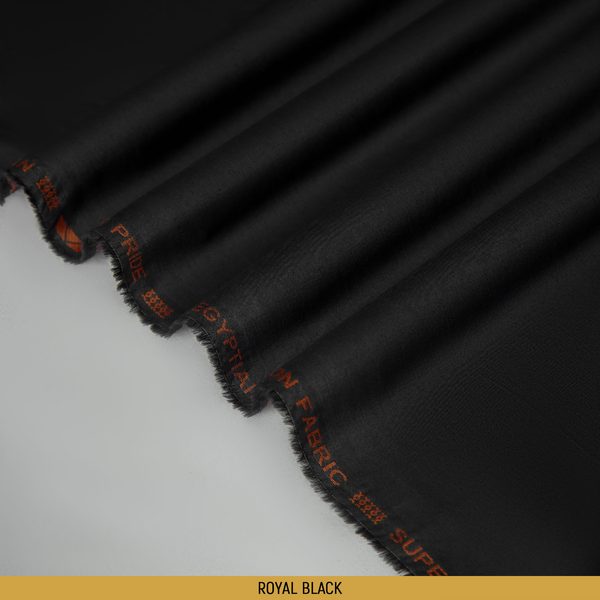 Pride Unstitched-Summer'22 Master Fabric Royal Black 100% PURE COTTON Length-4.5M Width-53 Inches+